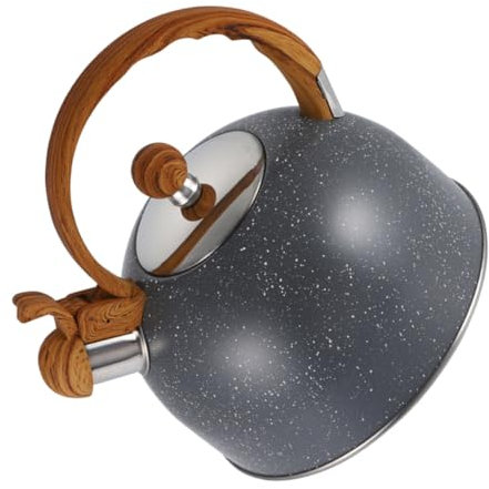 AUTSUPPL 2.5L Flat Bottom Whistling Kettle Stainless Steel Body for Kitchen Induction Hob Boiling Tea Kettle Sounding Spout