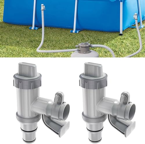 Generisch Pool Plunger Ventil Plus Für Oberirdischen Pool |2 In 1 Pool Absperrventil Pool Zubehör Für Pool | Rohrhalter Mit Kolbenventil | Absperrventil Schlauchverbinder Für Schwimm Pumpensystem