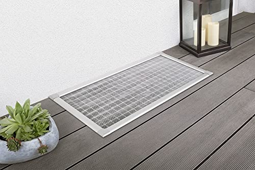 empasa protection grille sous-sol 'Profi' Soupirail de cave aluminium | couverture pour sauts-de-loup en kit à monter soi-même, cadre en aluminium. 80 x 150 cm, couleur : argent