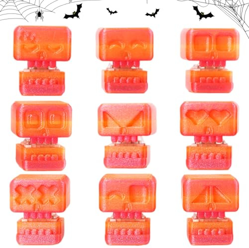 Keyboard Fidget Toys, Pack of 9 Halloween Skeleton Keycap Fidget Toy, Mini Skeleton Fidgets Toy, Anti-Stress Keycap Toy, Sensory Fidgets Toys for Halloween Desktop Decorations Relieve
