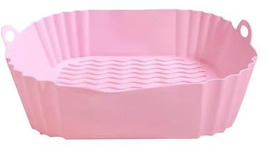 Silicone Air Fryer Liners,Reusable Square For Fryers, Replacement Of Flammable Parchment Paper(Pink)