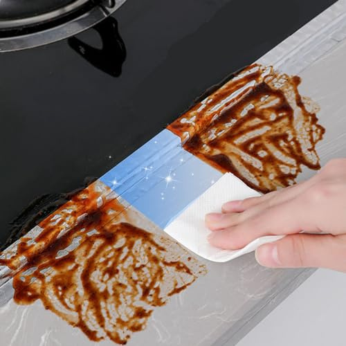 Riuulity Ruban de Calfeutrage Auto-adhésif Efficace, Bande de Calfeutrage Imperméable et Résistante aux Hautes Températures, Garniture de Mastic en Papier D'aluminium pour Cuisine et Salle de Bain,
