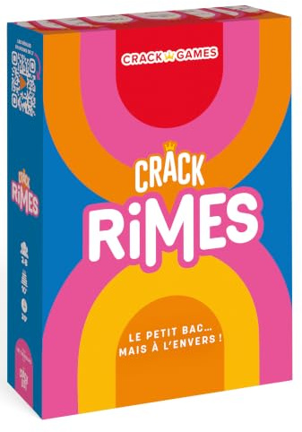 Crack Rimes – Jeu de Cartes d'ambiance | Le Petit Bac à l'envers | 2-8 Joueurs | Dès 10 Ans | Jeu apéro Famille soirée | par Les créateurs de Crack List I Format Voyage