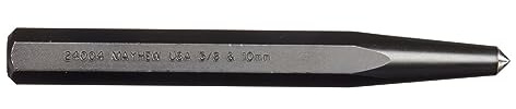 Mayhew Tools 24004 Center Punch, 3/8 - 10 mm x 6-1/4, Black Oxide Finish