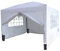 BIRCHTREE Pop Up Gazebo with Sides, 3m x 3m Waterproof with 2 Free Weather Support Beams 4 Gazebo Weight Bags. Garden Canopy Outdoor, Party Tent, 260g Polyester Powder Coated Steel Frame. Red