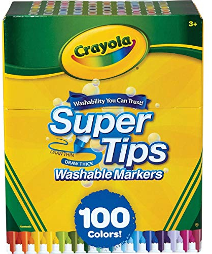 Crayola Super Tips Waschbare Marker, Geschenk ab 3 Jahren, 100 Stück (2)