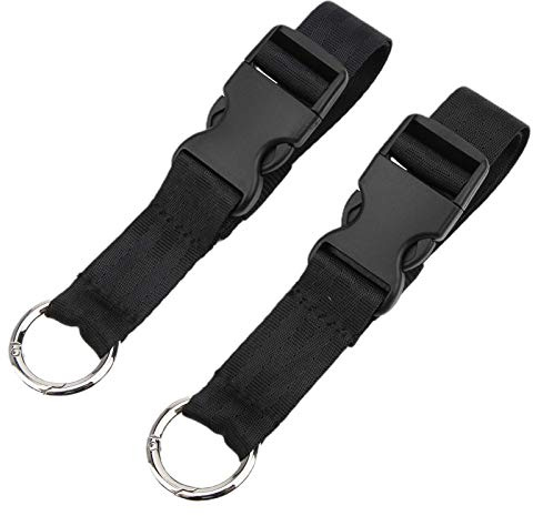 Dilwe 2 pièces Poussette Universelle Ronde Solide Crochet Pratique Clips de Fauteuil Roulant Organisateur cintres pour Bagages, béquilles, Aides à la Marche, fauteuils roulants, Sports de Loisirs