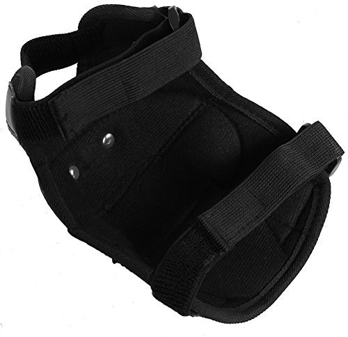 Jadeshay Kniescheibe Kniescheibe 2 Stück Edelstahl Motorrad Motocross ATV Erwachsene Knieschützer Schienbeinschutz Schutzpanzer Set mit Riemen