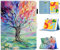 BYCeKe Case for iPad 6th Generation 2018 /iPad 5th Generation 2017 Case 9.7 inch iPad Air 2/1 Cover Slim PU Leather Shell Multi-Angle Viewing Stand Cover with Pencil Holder Auto Wake/Sleep, Fire Tree