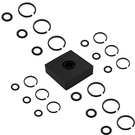 (6+6 juegos) Anillo de fricción de clip de retención de impacto de 1/2 pulgada y 3/8 pulgadas con junta tórica para llave de impacto Milwaukee eléctrica/neumática, herramienta de instalación de yunque