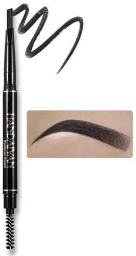 ​​​​​Eyebrow Pencils with Brow-Brush, Long-Lasting Eye Brow Pen Eye Makeup, Easy To Use, Natural Looking Black Eyebrow Pencils (Black)