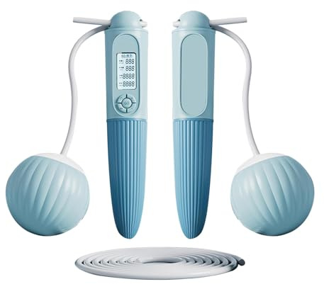 Corde à sauter avec compteur, corde à sauter sans fil | Corde à sauter d'entraînement avec compteur, écran LCD Fournitures de sport réglables Accessoires de fitness pondérés pour