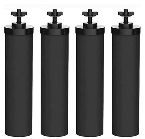 Filtres à Eau BB-9-2 Compatibles avec Berkey, Cartouche D'éléments Noires | Pour les Séries Travel, Big, Royal, Imperial, Crown et Light, Cartouches Filtrantes Noires de Remplacement, Lot de 4