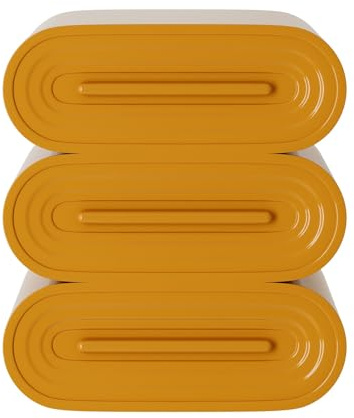 Mesita De Noche Blanca con 3 Cajones | Mesita De Noche Moderna con Patas De Madera Maciza | Mesa Auxiliar Compacta For Dormitorio O Sala De Estar