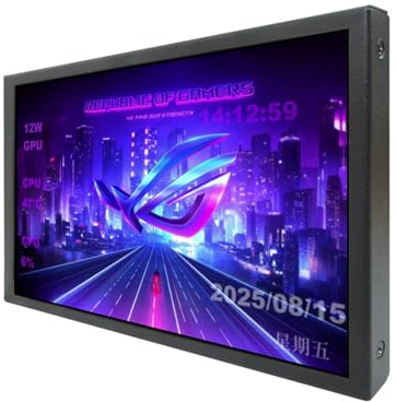 VSDISPLAY Monitor LCD Negro IPS de 7 Pulgadas 800 x 1280 | para carcasa de PC, CPU de bricolaje, pantalla y tema de computadora