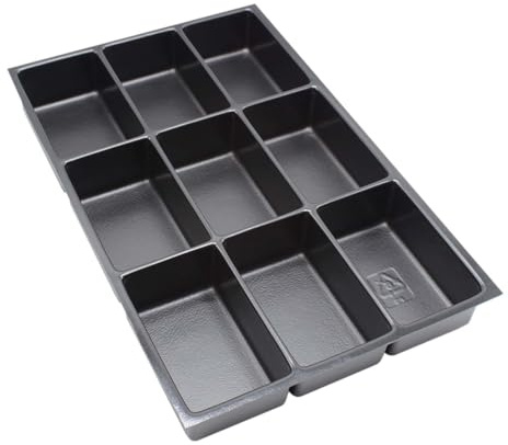 BISLEY Multidrawer Schubladeneinsatz 9 Fächer für A4 Schubladen H 102, 87, 51 mm, Metall, 800 Kunststoff, 36.5 x 23.7 x 5 cm