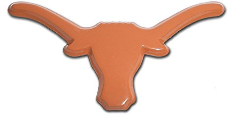 Texas UT Longhorns Metal Auto Emblem (Orange)
