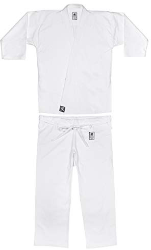 IKKEN Karate Uniform Suit Gi Japanese Cut (10oz - Medium Weight Cotton, 185cm)