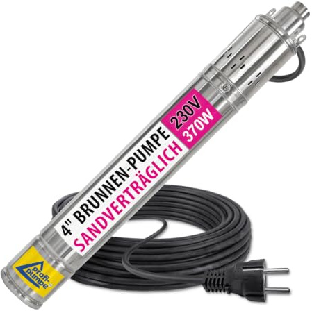 4″ Tiefbrunnenpumpe 230V Brunnenpumpe sandverträglich Edelstahl