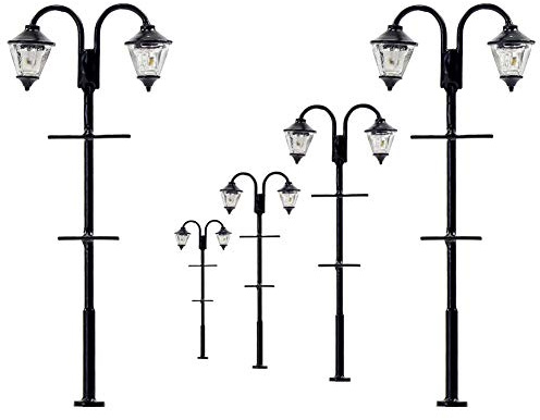 Evemodel 5 Stk. Spur H0 1:87 Modell LED Beleuchtung Lampe Parklaternen Leuchte Lampen 65mm 3V