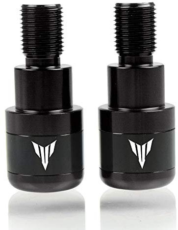 ZHUOWU moto MT 22mm Set di tappi manubrio Contrappesi Manubrio Bilancieri Per MT-01 MT-03 MT-07 MT-09 MT-10 FZ-01 FZ-03 FZ-07 FZ-09 FZ-10 (Nero)