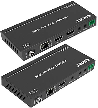 Cablesson HDElity HDBaseT Extender Pair 4Kx2K HDMI Repeater with IR Ultra HDBaseT Receiver and Transmitter Supports 3D and CEC HDCP Over Single Cat 5e/6/7