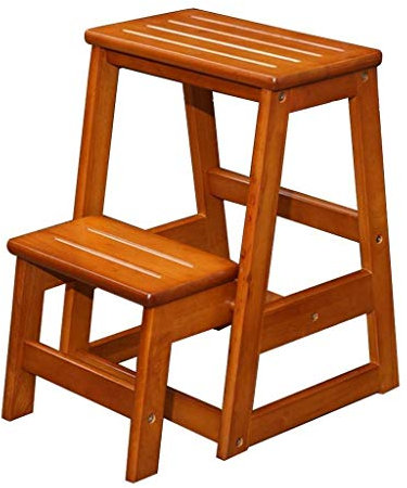 SLRMKK Transformer Pliante Pliante Bibliothèque Escabeau Escabeau Cuisine Étape Lieu de Travail Tabouret/2 Escaliers/Escaliers Repose-Pied Tabouret en Bois Élevé Utiliser Heavy Duty Heavy Dut