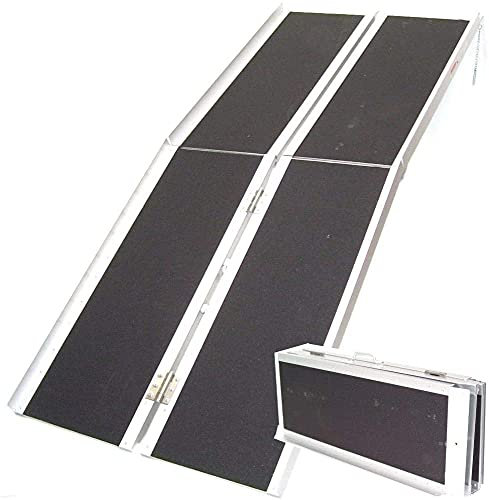 06067 Rollstuhlrampe Kofferrampe 182cm faltbar Rampe Rollirampe Klapprampe, klappbare leichte Aluminium Rampe, Kofferraumrampe Autorampe AWZ