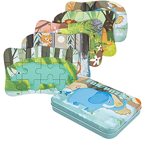 BBLIKE Kinderpuzzle,Tier Puzzle für Kinder,5 Bilds Puzzles, Geeignet für Jungen und Mädchen Puzzle ab 3 4 5 Jahren