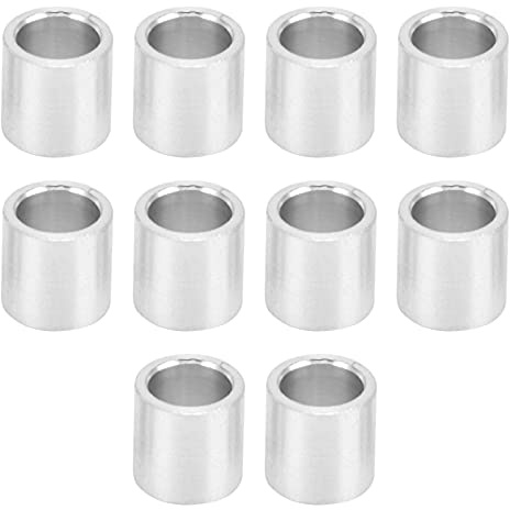 Kit d'Assortiment de Rondelles d'Espacement Rondes 10 Pièces, Joint de Diamètre Extérieur en Alliage d'Aluminium de 8mm, Entretoise d'Isolation d'Arbre de Support d'Entretoise de Colonne(8mm)