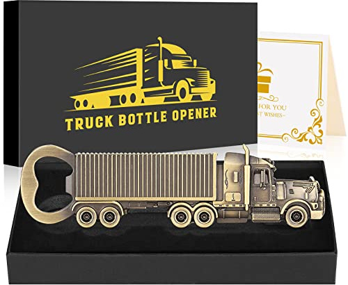 LULLEA Geschenke für Männer, LKW Fahrer Geschenke, Vintage LKW Flaschenöffner, Personalisierte Geschenke Männer, Vatertagsgeschenk, Weihnachtsgeschenke Geburtstagsgeschenk für ihn, Ehemann Opa Freund