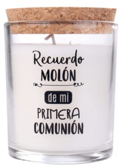 Lote de 5 Velas en Tarro de Cristal con Tapón Corcho Recuerdo Molón. Iluminación. Complementos. Detalles y Regalos para Fiestas Cumpleaños. Bodas, Bautizo. Regalos Originales. DK
