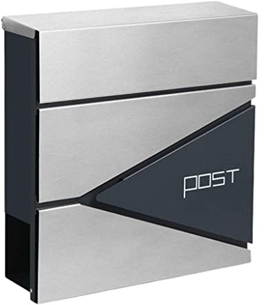 HIZOON Decorations Double Door Mailbox Newspaper Box Wall Mount Mailboxes for Outside All-in-One Locking Mailboxes, Easy-Install Letter Box