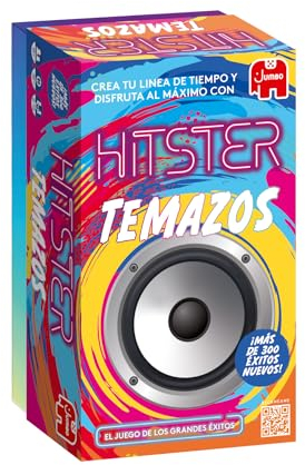 Hitster Temazos, Juego de Mesa Adultos y diviertido, Juego de Mesa Musical, a Partir de 16 años, de 2 a 10 Jugadores, App Gratuita, para Fiestas, Español (ES)
