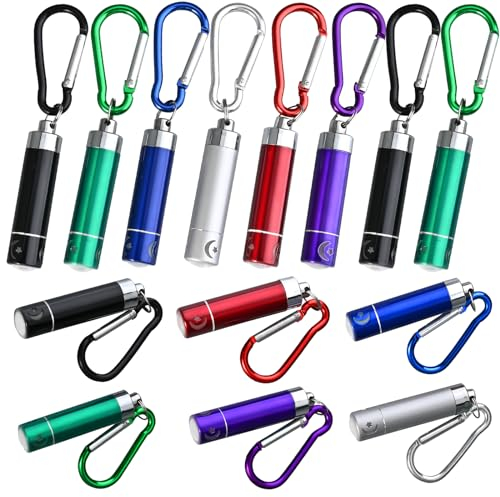 Tigvio 14 Mini Taschenlampe Schlüsselanhänger Kinder Taschenlampen,Farbige Aluminium Schlüsselanhänger Taschenlampe Kinder Mitgebsel, Geeignet für Mitbringsel Kindergeburtstag