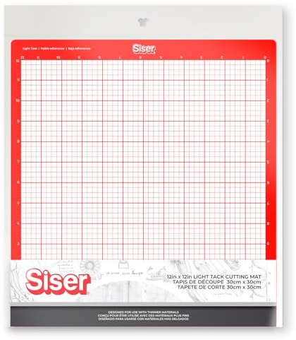Siser Tappetino da taglio Light Tack 30x30 cm – a bassa adesività, ideale per materiali leggeri. Tagli precisi e accurati su vinile autoadesivo e carta