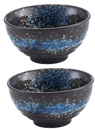 LIFKOME 2stücke Retro Ramen Schalen Aus Elegante Suppenschalen Für Reis Und Nudeln Vielseitig Einsetzbar Für Zuhause Und Gastronomie Verarbeitung Sternenblau