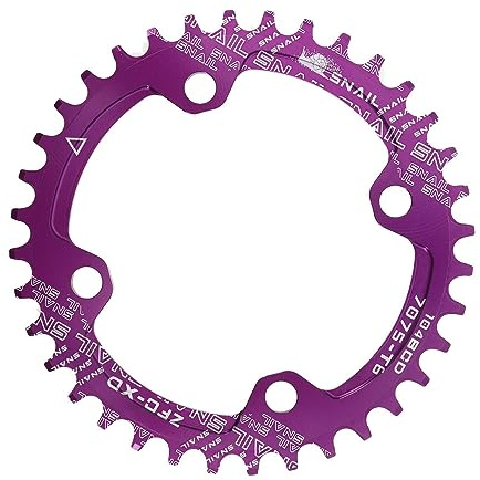 CaFfen Kettenblatt Kettenblatt 104BCD Rund 30t 32t 34t 36t 38t 40t 42t 44t 46t 48t 50t 52t Zahn Einzelzahnplatte MTB Mountainbike 104 BCD Kettenblatt 38 ZäHne (Größe : 48, Color : Purple)