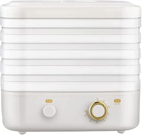 NUANYI Deshidratador Digital de Alimentos para Frutas y cecina, Verduras y más, 5 bandejas, Temperatura Ajustable, Temporizador de 48 Horas + Apagado automático,