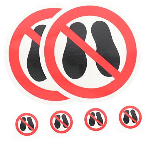 KITANDOVE 6stücke No Step Here Aufkleber Sicherheitswarnschilder Selbstklebend Rutschgefahr Klare Zeichen Für Gefährliche Flächen Geeignet Für Lager Und Werkstätten Langlebig Und