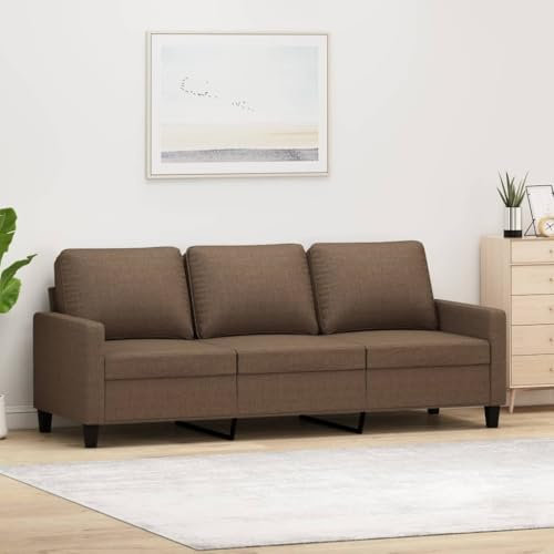 ZEYUAN 3-Sitzer-Sofa Braun 180 cm Stoff, Sofas & Couches, Sofa Wohnzimmer, Sofa Für Jugendzimmer, Relaxsofa, Sofa Für Schlafzimmer, Polstersofa - 359174
