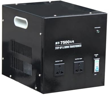 MJINA Transformador Elevador y Reductor de 8000 W for Uso doméstico, 220 V-110 V, 110-220 V, for exprimidor, refrigerador, microondas, Impresora.