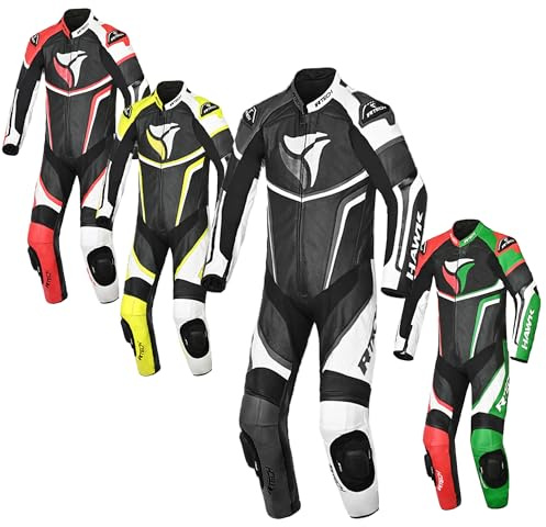 MAXIMO-MOTO Motorbike Leather Suit for Men Motorcycle Protective Clothing Suit 1 PC Suit CE Approved Armored EN: 17092-4-2020