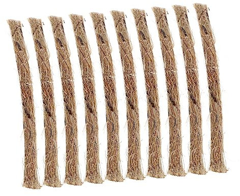 Happyyami Fire Starter Rope 20pcs with Beeswax Coating Natural Hemp Cord Outdoor Camping Survival Fire Starter Tool for Travel and Bbq