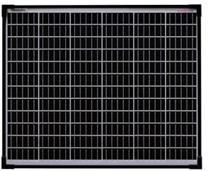 enjoy solar 50W 36V (für 24V PV Systems) Monokristallines Solarmodul, 182mm Solarzellen 10 Busbars Solarpanel ideal für Wohnmobil, Balkonanlage, Gartenhäuse, Boot