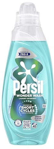 Persil Wonder Wash Speed Clean Non Bio Liquid Detergent Fast-Acting Formulation with extraordinary fragrance designed for the shortest washing cycles 1.08 L (40 Washes)