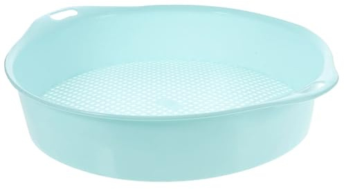 NADCFN Sieb, Erdsieb Mesh-Sieb Outdoor-Spielset Garten Sieb Gartenarbeit Zubehör Werkzeug Filter Sand Screening Maschine Boden Rosa Arbeit Sandsieb(Sky-Blue)