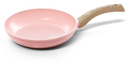 Cook & Pan - Blush Pfanne 28 cm-Induktionsgeeignet-PFAS frei Keramik-Beschichtung -Antihaft- wärmeisolierter Griff- Aluminium - Rosa