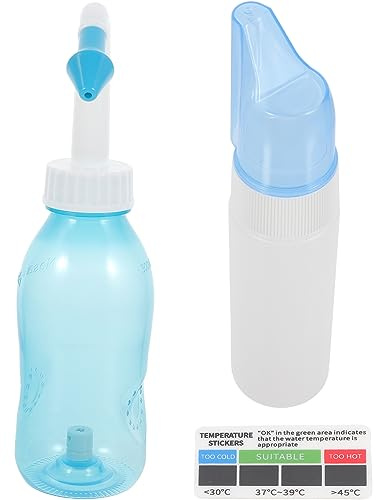 FOMIYES Nasenspülset mit Nasenspülflasche aus Nasenreiniger für Haushalt Nasenspülgerät für Gründliche Nasenreinigung Einfache Anwendung und Transportfähigkeit