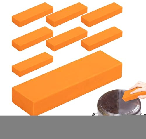 Eliminador de Arañazos para Acero Inoxidable,Esponja Limpiadora para Acero Inoxidable - 8 Piezas Goma Reutilizable para Eliminación de Manchas en Utensilios de Cocina Sarro Electrodomésticos Hogar